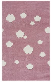 Detský koberec - Malý Mráčik farba: ružová - biela, rozmer: 120 x 180 cm 2