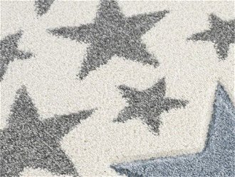 Detský koberec - More hviezdičiek farba: krémovosivá - modrá, rozmer: 120 x 180 cm 6