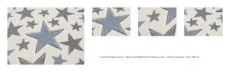 Detský koberec - More hviezdičiek farba: krémovosivá - modrá, rozmer: 120 x 180 cm 1