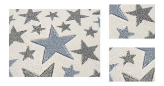 Detský koberec - More hviezdičiek farba: krémovosivá - modrá, rozmer: 120 x 180 cm 3