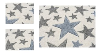 Detský koberec - More hviezdičiek farba: krémovosivá - modrá, rozmer: 120 x 180 cm 4