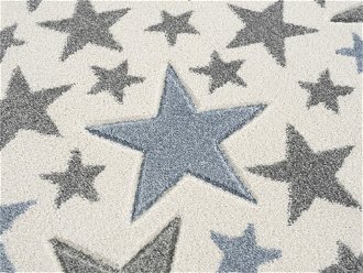 Detský koberec - More hviezdičiek farba: krémovosivá - modrá, rozmer: 120 x 180 cm 2