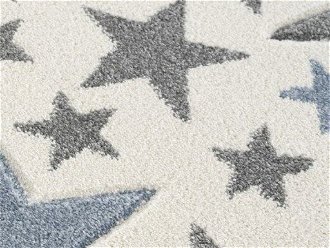 Detský koberec - More hviezdičiek farba: krémovosivá - modrá, rozmer: 160 x 230 cm 7