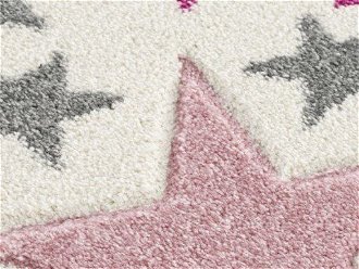 Detský koberec - More hviezdičiek farba: krémovosivá - ružová, rozmer: 120 x 180 cm 6