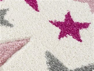 Detský koberec - More hviezdičiek farba: krémovosivá - ružová, rozmer: 120 x 180 cm 7