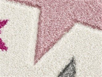 Detský koberec - More hviezdičiek farba: krémovosivá - ružová, rozmer: 120 x 180 cm 8