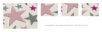Detský koberec - More hviezdičiek farba: krémovosivá - ružová, rozmer: 120 x 180 cm 1