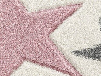 Detský koberec - More hviezdičiek farba: krémovosivá - ružová, rozmer: 120 x 180 cm 5