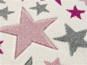Detský koberec - More hviezdičiek farba: krémovosivá - ružová, rozmer: 120 x 180 cm 2