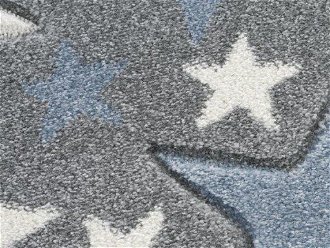 Detský koberec - More hviezdičiek farba: striebornosivá - modrá, rozmer: 120 x 180 cm 6