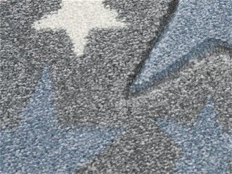 Detský koberec - More hviezdičiek farba: striebornosivá - modrá, rozmer: 120 x 180 cm 8