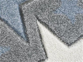 Detský koberec - More hviezdičiek farba: striebornosivá - modrá, rozmer: 120 x 180 cm 9