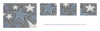 Detský koberec - More hviezdičiek farba: striebornosivá - modrá, rozmer: 120 x 180 cm 1