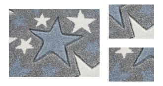 Detský koberec - More hviezdičiek farba: striebornosivá - modrá, rozmer: 120 x 180 cm 3