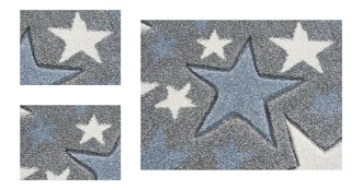 Detský koberec - More hviezdičiek farba: striebornosivá - modrá, rozmer: 120 x 180 cm 4