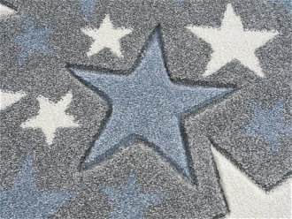 Detský koberec - More hviezdičiek farba: striebornosivá - modrá, rozmer: 120 x 180 cm 2