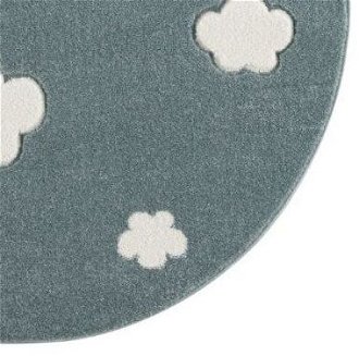 Detský koberec - Sky Cloud obláčiky okrúhly farba: mätová - biela 9