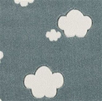 Detský koberec - Sky Cloud obláčiky okrúhly farba: mätová - biela 5