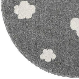 Detský koberec - Sky Cloud obláčiky okrúhly farba: striebornosivá - biela 8