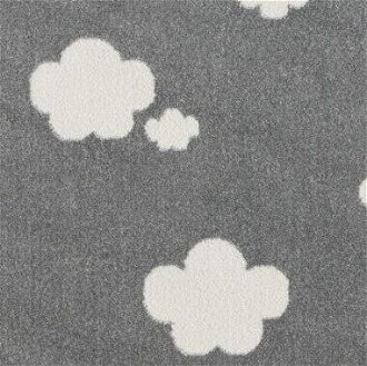 Detský koberec - Sky Cloud obláčiky okrúhly farba: striebornosivá - biela 5