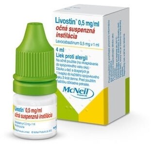 Livostin 0,5 mg/ ml očné kvapky 4 ml