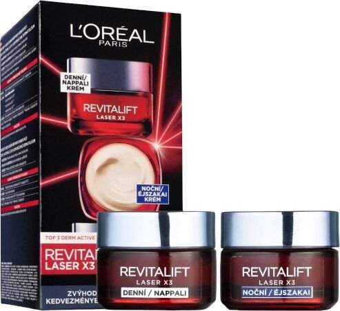 L'Oréal Paris denný a nočný krém Revitalift Laser X3 2 x 50 ml