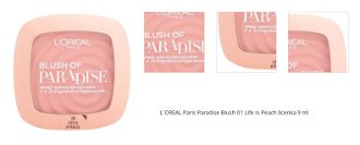 L´OREAL Paris Paradise Blush 01 Life Is Peach lícenka 9 ml 1