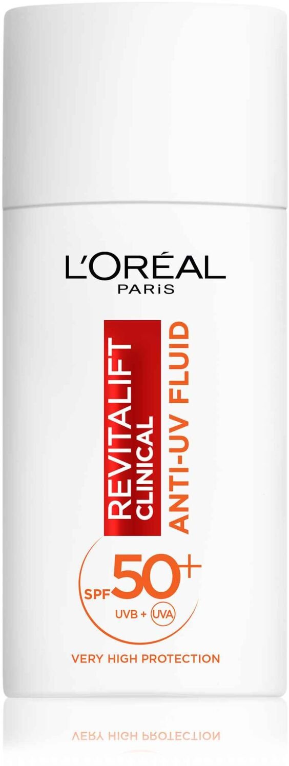 L'Oréal Paris Revitalift Clinical denný anti-UV fluid s veľmi vysokou ochranou s SPF 50+ a vitamínom C, 50 ml