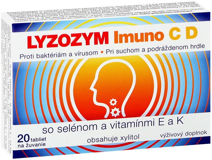 LYZOZYM Imuno C D 20 tbl. na žuvanie