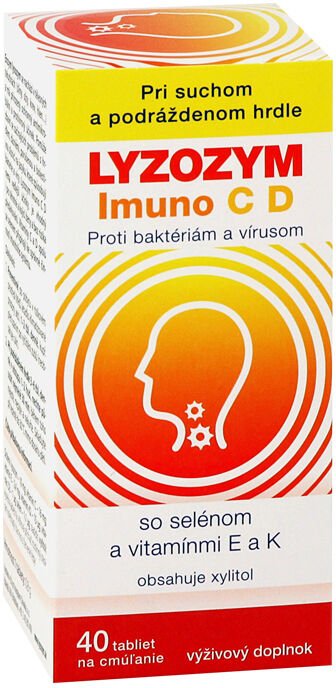 LYZOZYM Imuno C D 40 tbl. na cmúľanie