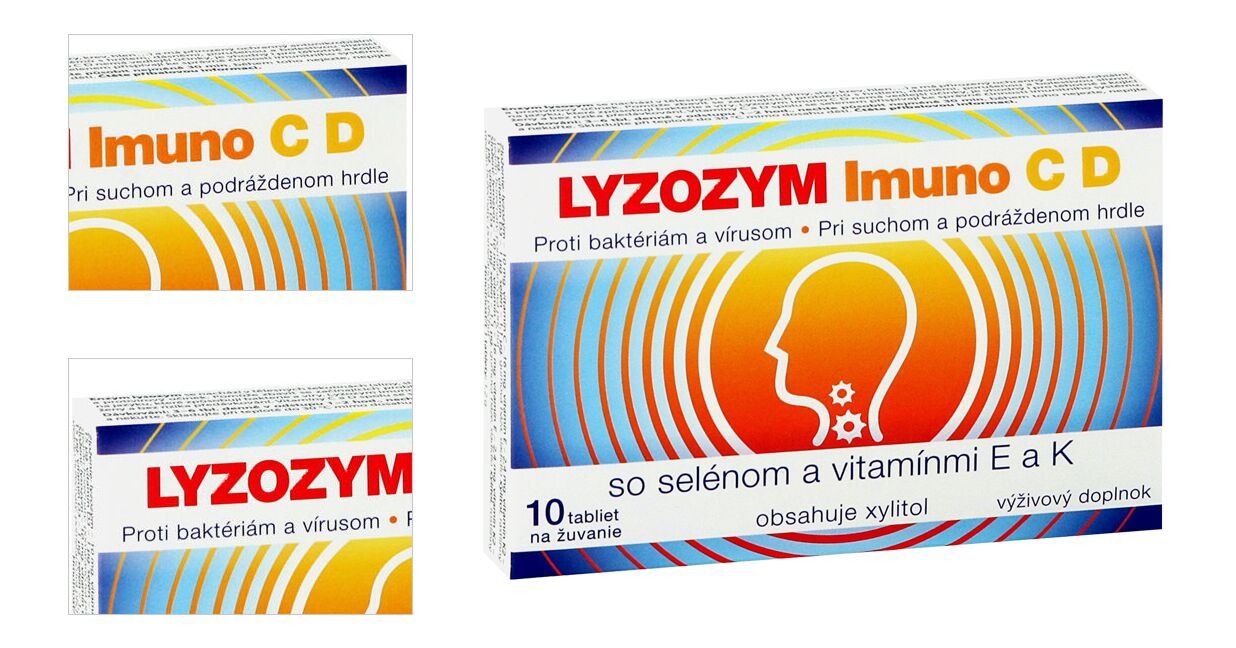 LYZOZYM Imuno C D so selénom a vitamínmi E a K 10 tbl. na žuvanie 9