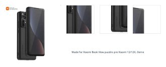 Knižkové puzdro Made for Xiaomi Book View pre Xiaomi 12/12X, čierna 1