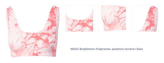 MAGIC Bodyfashion Podprsenka  pastelovo červená / biela 1