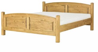 Manželská posteľ 160x200 drevená sedliacka acc 05 - k02 tmavá borovica