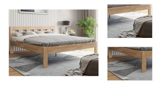 Manželská posteľ Tema 180x200 cm, prírodný buk% 3