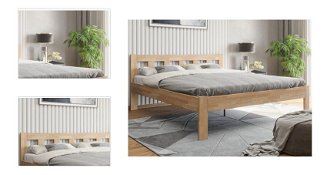 Manželská posteľ Tema 180x200 cm, prírodný buk% 4