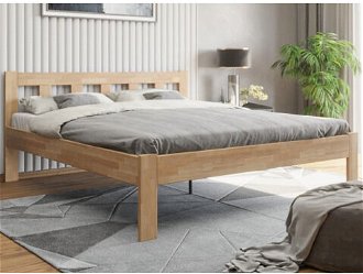 Manželská posteľ Tema 180x200 cm, prírodný buk% 2