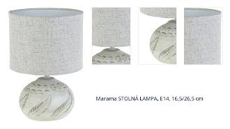 Marama STOLNÁ LAMPA, E14, 16,5/26,5 cm 1