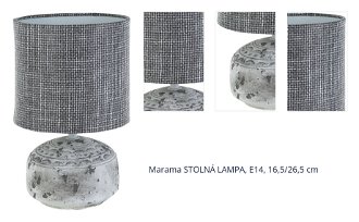 Marama STOLNÁ LAMPA, E14, 16,5/26,5 cm 1