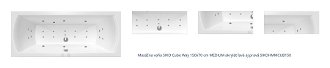 Masážna vaňa SIKO Cube Way 150x70 cm MEDIUM akrylát ľavá aj pravá SIKOHMMCUB150 1