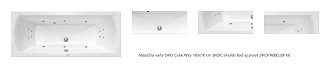 Masážna vaňa SIKO Cube Way 160x70 cm BASIC akrylát ľavá aj pravá SIKOHMBCUB160 1