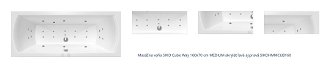 Masážna vaňa SIKO Cube Way 160x70 cm MEDIUM akrylát ľavá aj pravá SIKOHMMCUB160 1