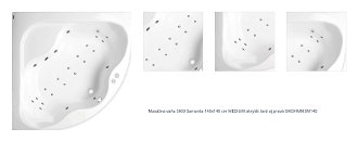 Masážna vaňa SIKO Samanta 140x140 cm MEDIUM akrylát ľavá aj pravá SIKOHMMSM140 1
