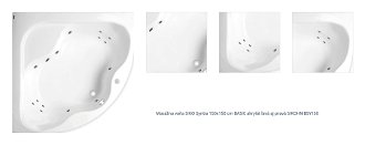 Masážna vaňa SIKO Syntia 150x150 cm BASIC akrylát ľavá aj pravá SIKOHMBSY150 1