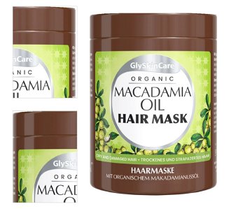 Maska na suché a poškodené vlasy GlySkinCare Organic Macadamia Oil Hair Mask - 300 ml (WYR000267) + darček zadarmo 4