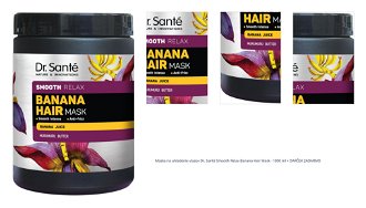 Maska na uhladenie vlasov Dr. Santé Smooth Relax Banana Hair Mask - 1000 ml + DARČEK ZADARMO 1