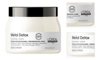 Maska pre farbené a poškodené vlasy Loréal Professionnel Serie Expert Metal Detox - 500 ml - L’Oréal Professionnel + darček zadarmo 3