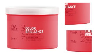 Maska pre jemné až normálne farbené vlasy Wella Invigo Color Brilliance Fine / Normal - 500 ml (81648813) + darček zadarmo 3