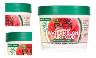 Maska pre jemné vlasy bez objemu Garnier Fructis Watermelon Hair Food 3 Usage Mask - 400 ml (C6845100) + darček zadarmo 4