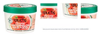 Maska pre jemné vlasy bez objemu Garnier Fructis Watermelon Hair Food - 390 ml + darček zadarmo 1